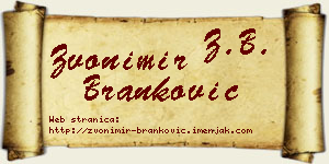 Zvonimir Branković vizit kartica
